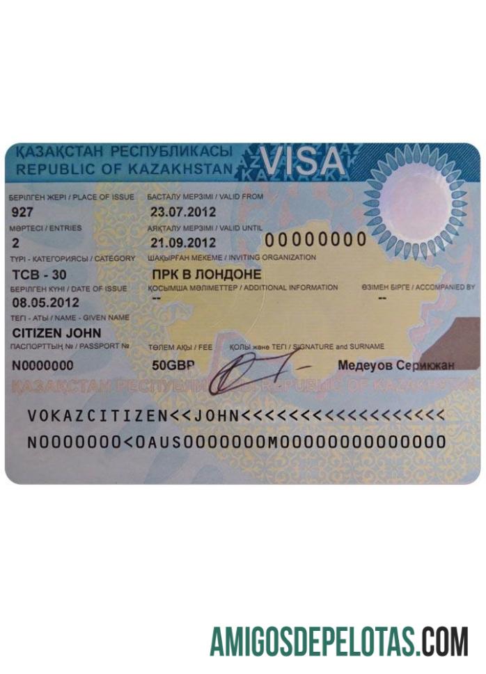 Vista do CAZAQUISTÃO amostra